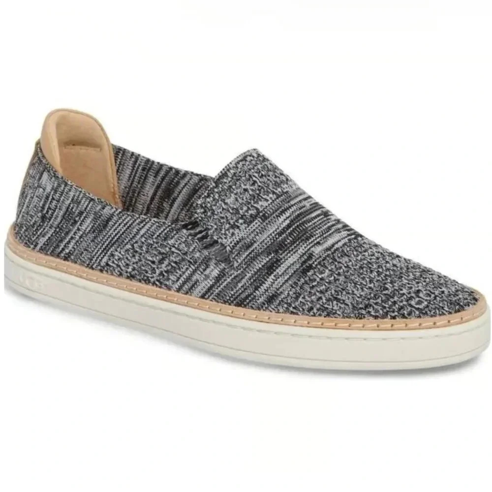 UGG Marled Gray Knit Slip-On Loafers